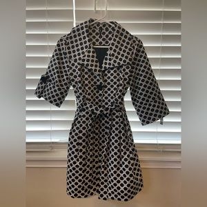 Ambition Trench Coat - Retro - Black/White - M